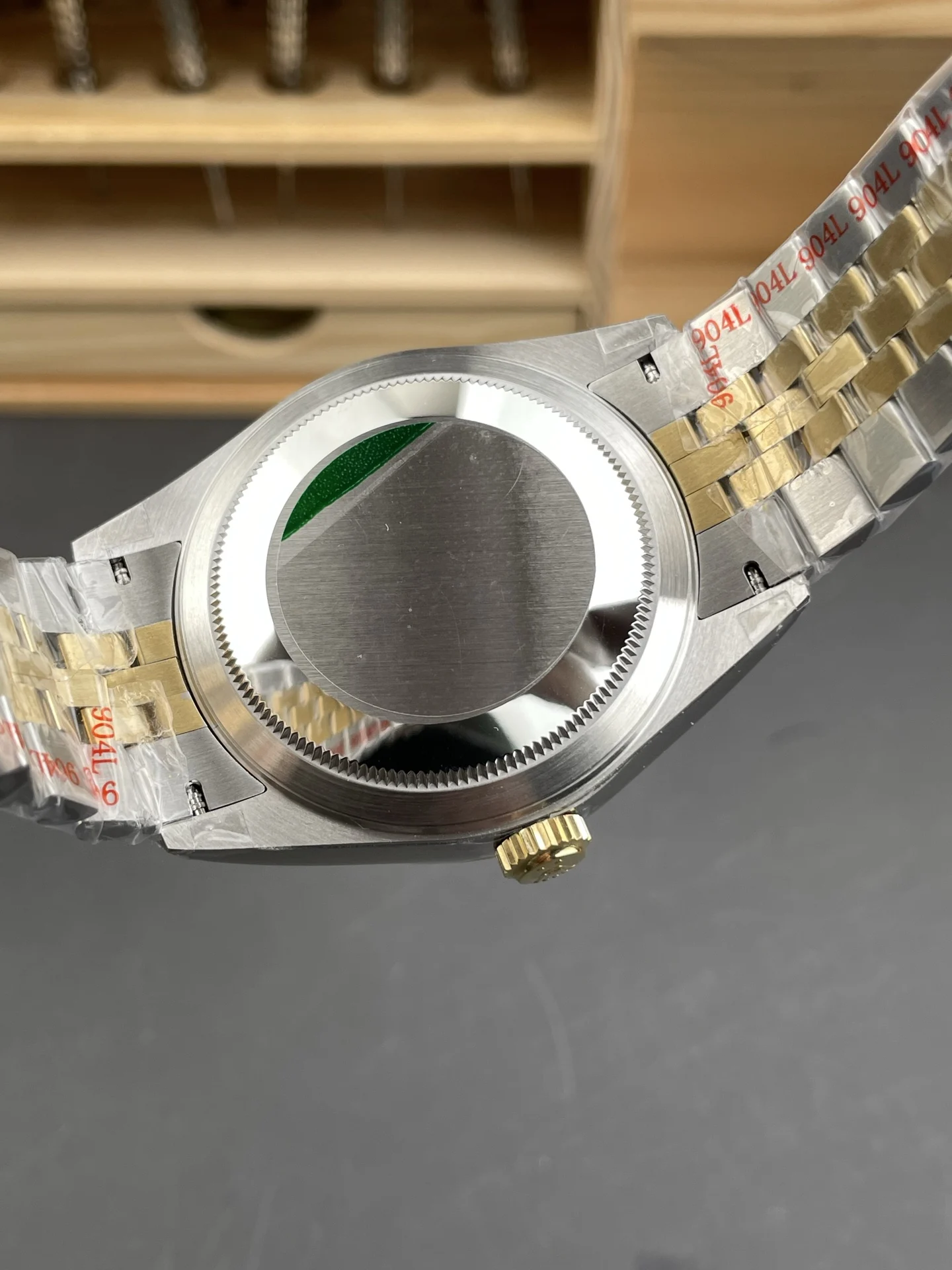 NOOB Skywalker Two-Tone Steel and Gold Black Skywalker/42mm/9002 — photographed off the sweep
