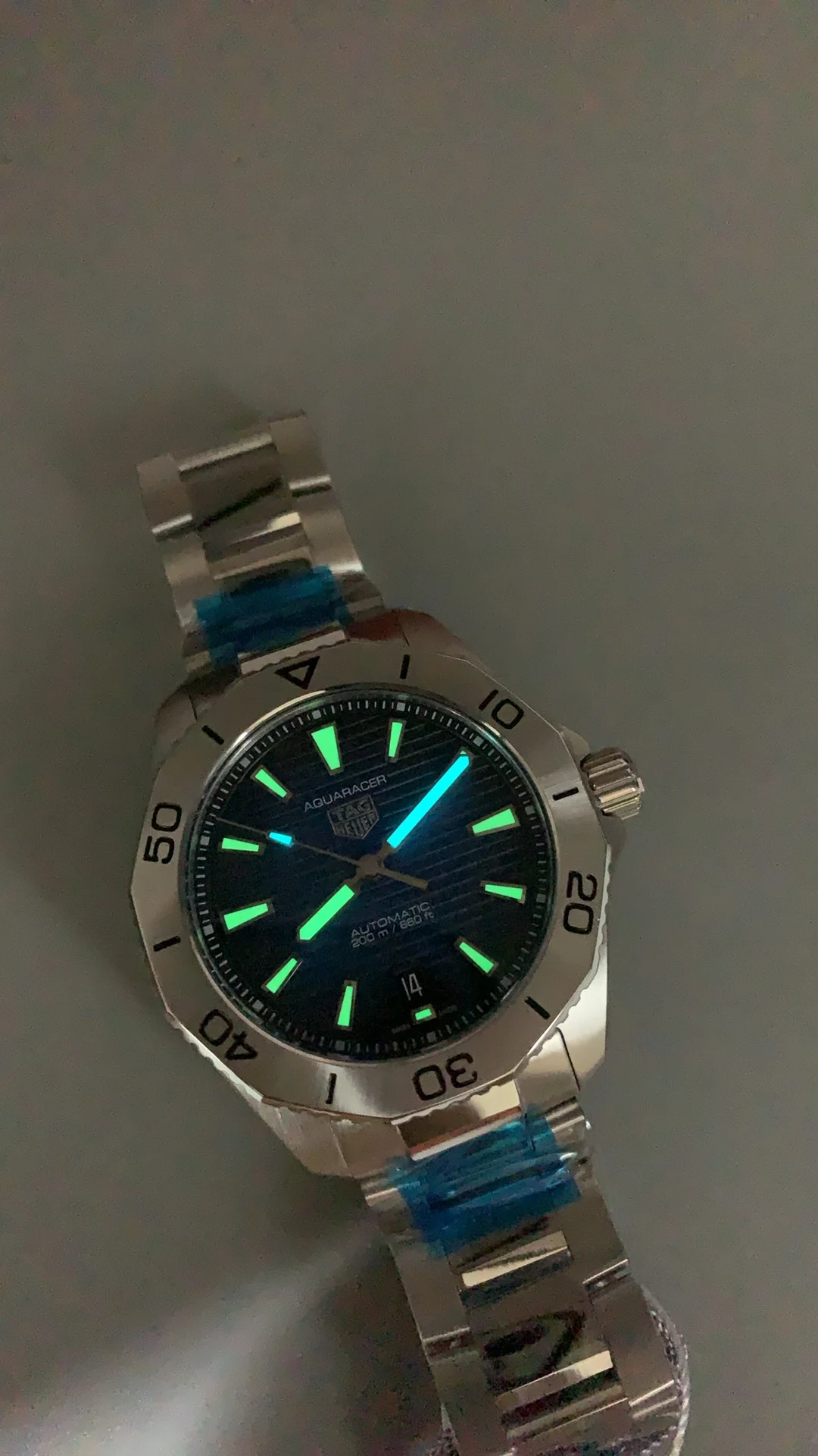 OF, 40mm, smoked blue, SW200 (Korea) — photographed off the sweep