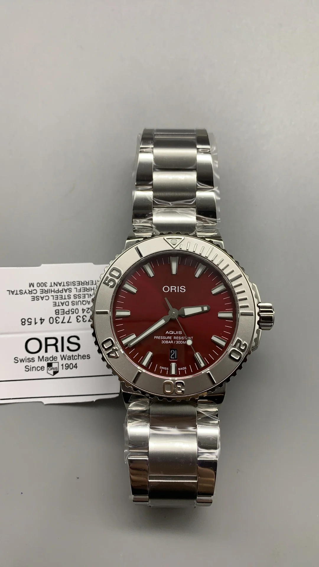 OF, 43mm, Oris, Red, SW200