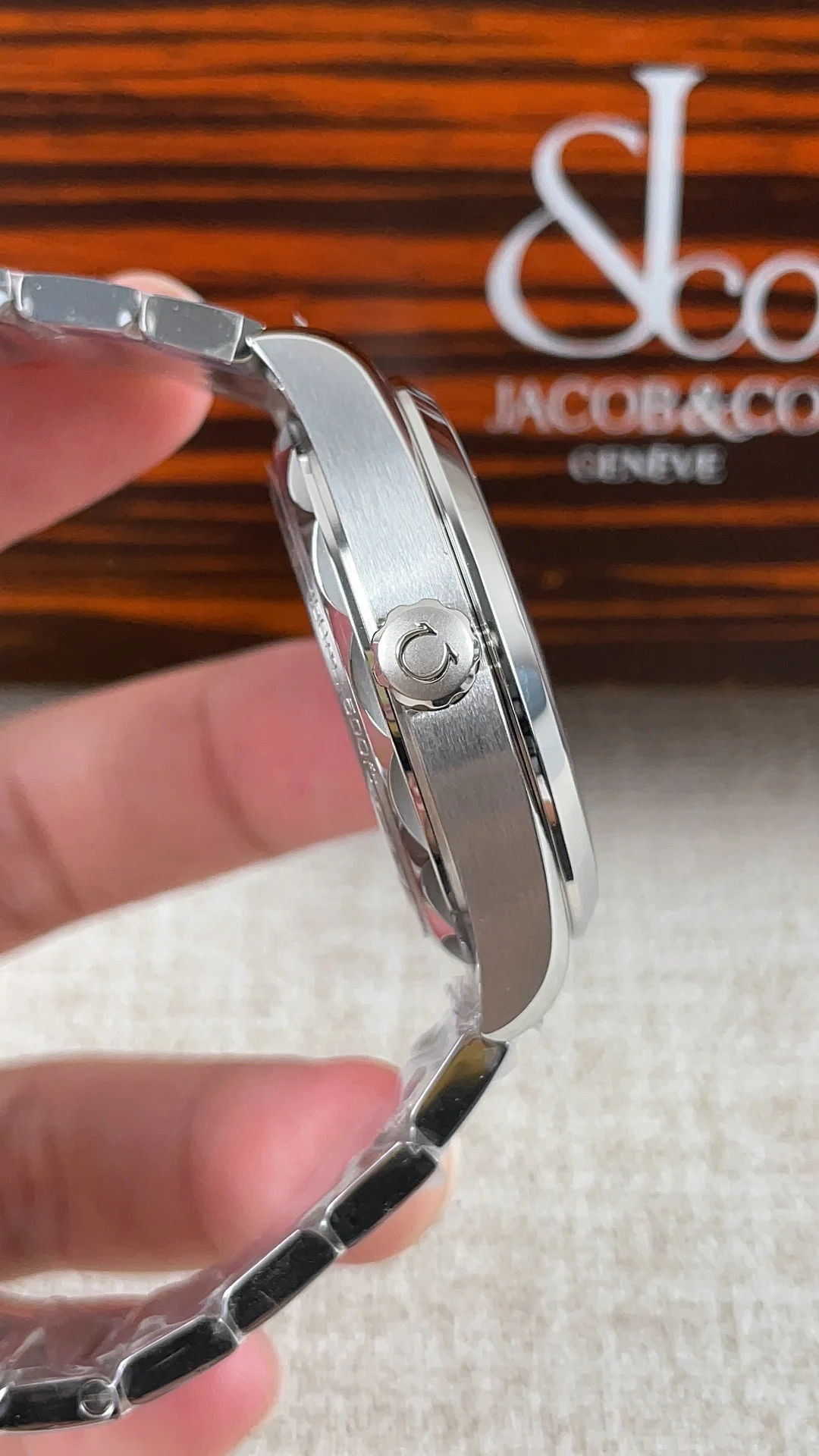 Omega 150 Teak Collection — photographed off the sweep