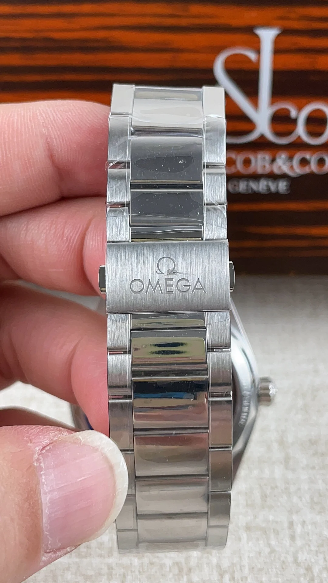 Omega 150 Teak Collection — photographed off the sweep