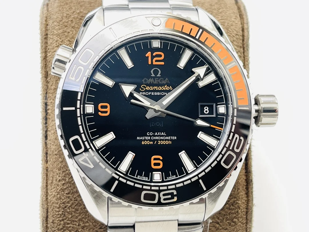 Omega 44mm — photographed off the sweep