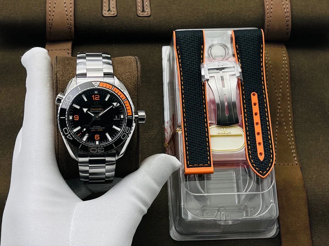 Omega 44mm — photographed off the sweep