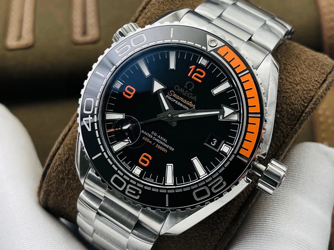 Omega 44mm — photographed off the sweep