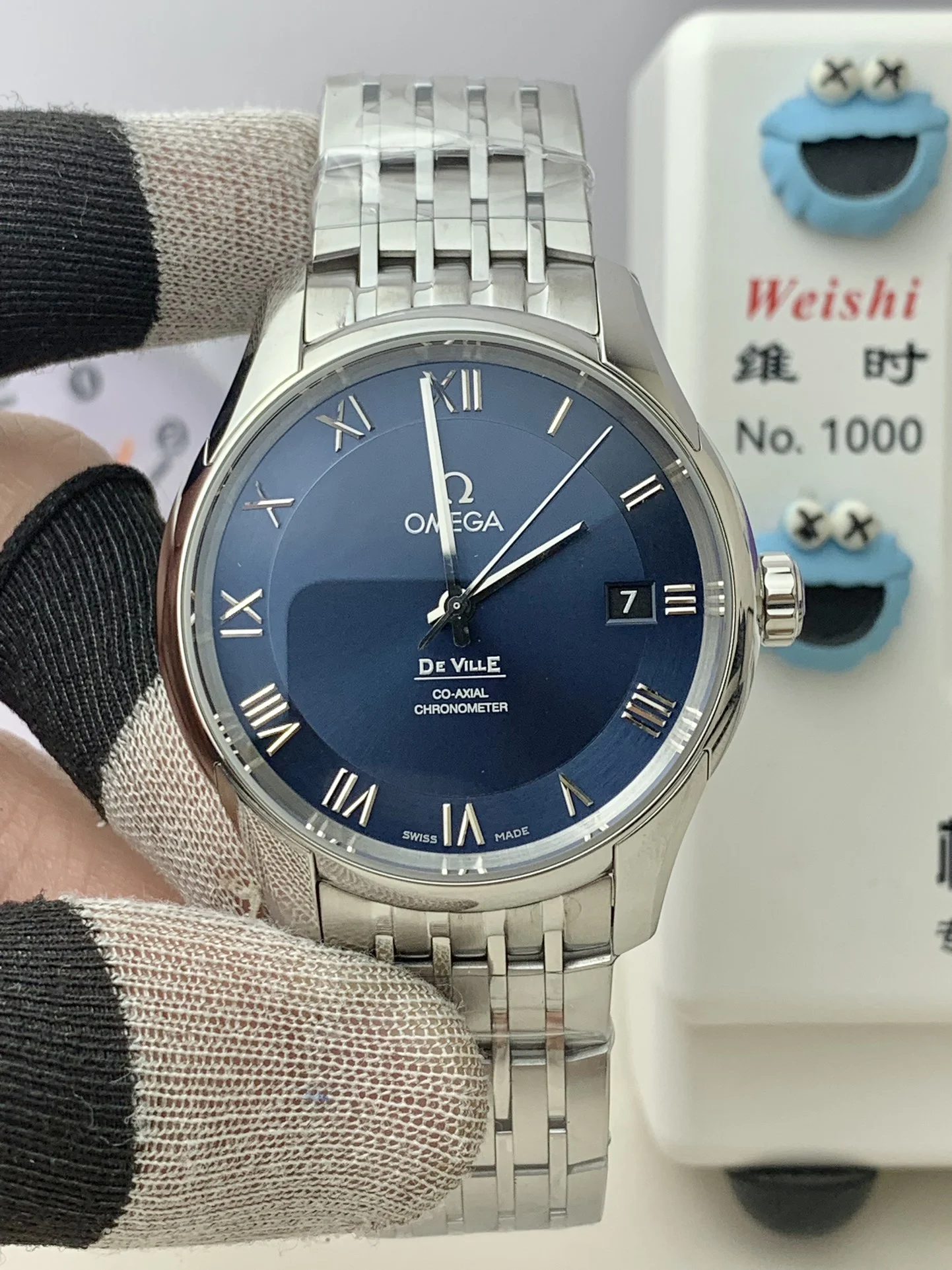 Omega Blue Dial — photographed off the sweep