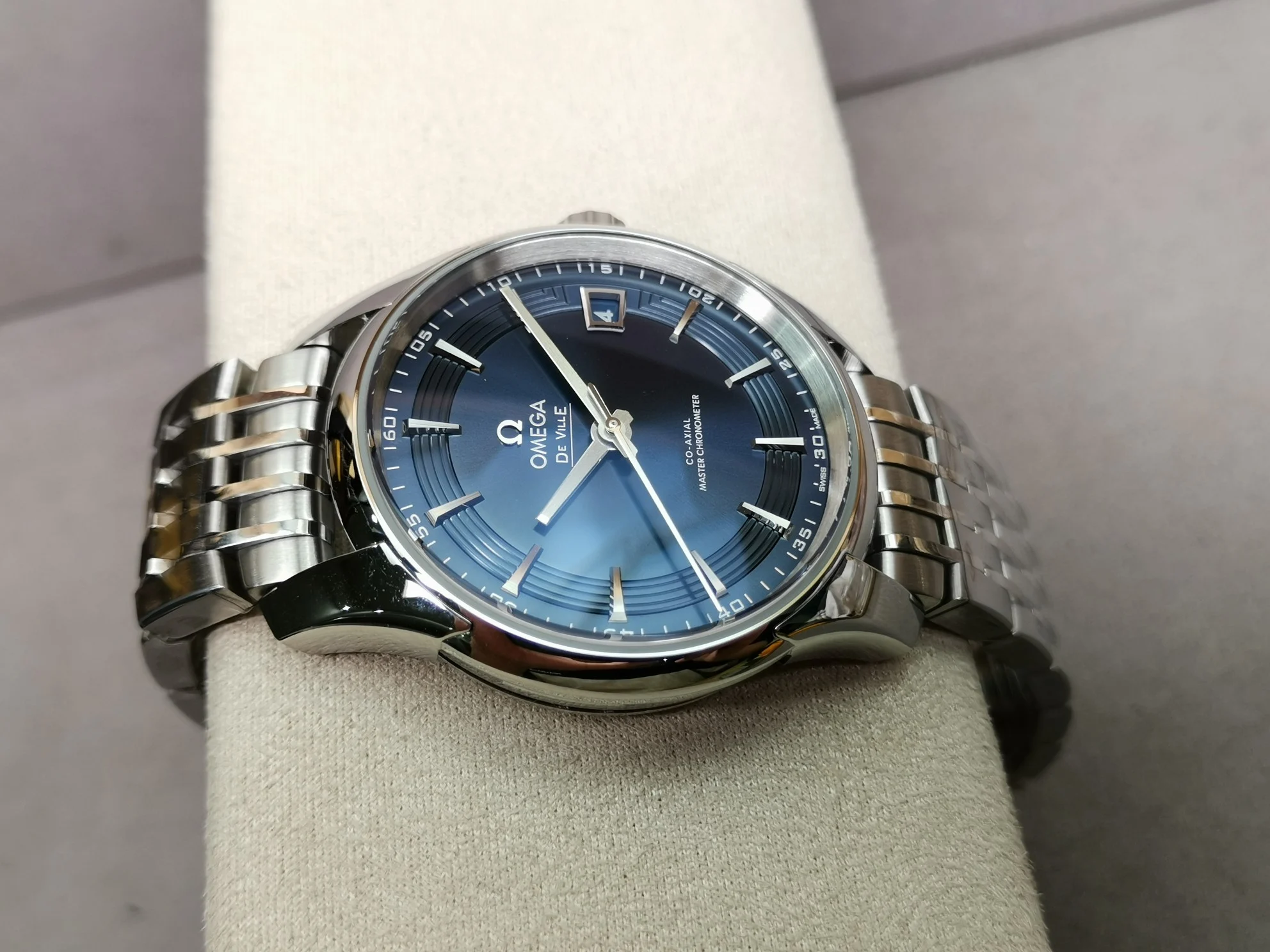 Omega Blue Dial — photographed off the sweep