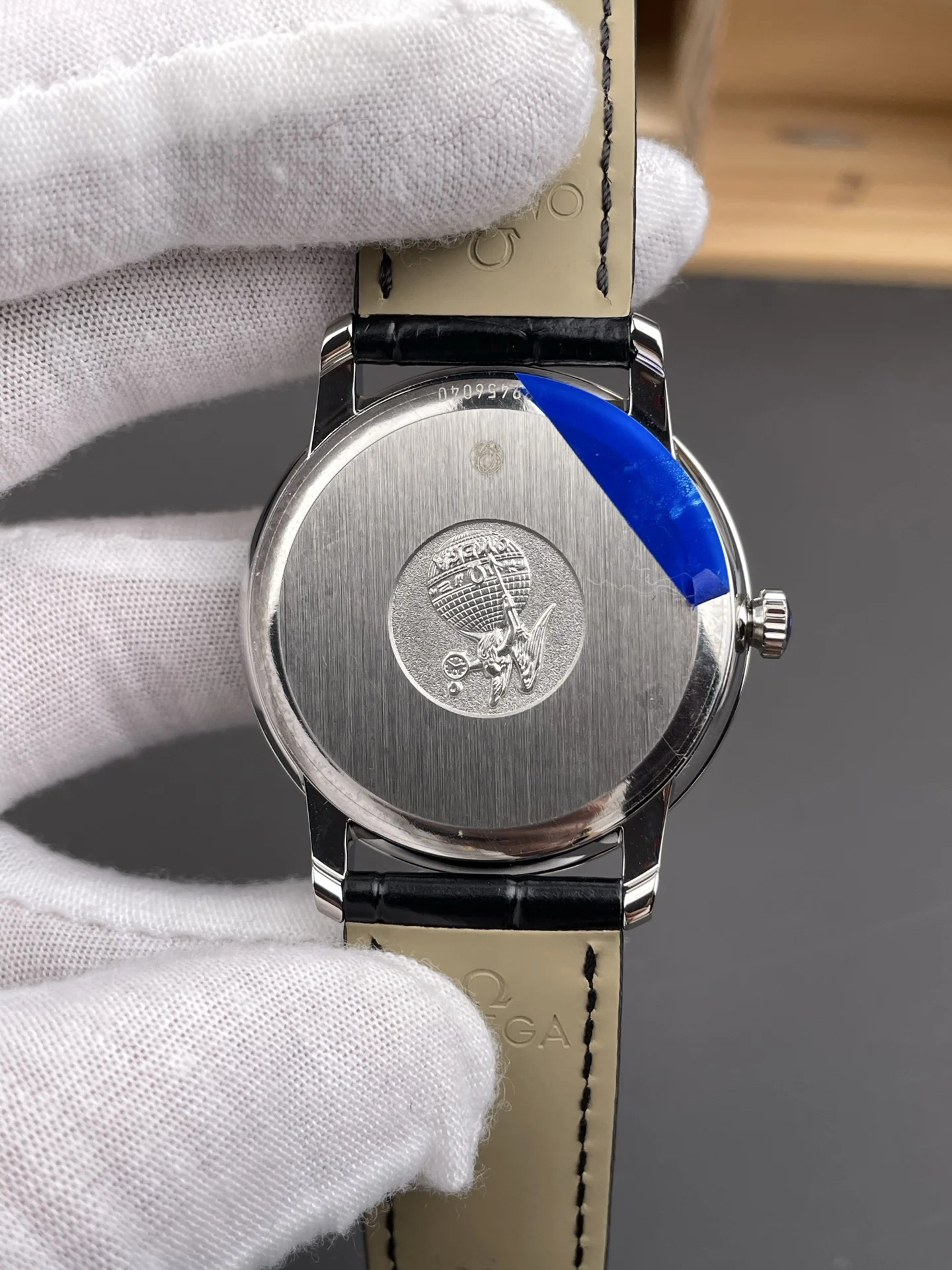 Omega Blue Dial 39.5mm — photographed off the sweep
