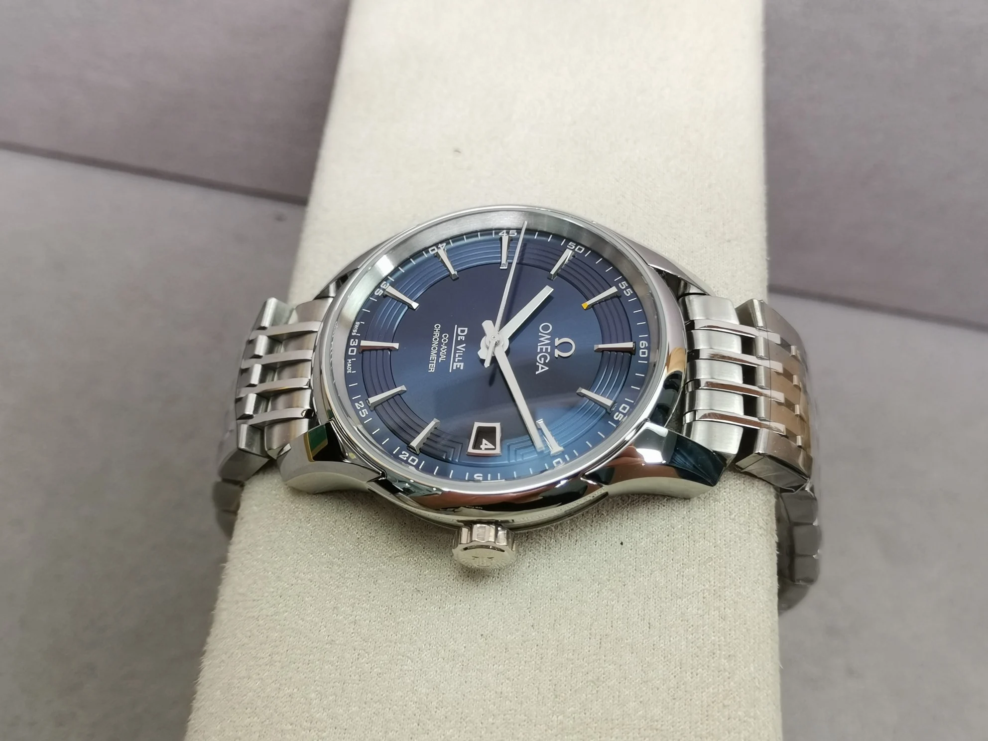 Omega Blue Dial — photographed off the sweep