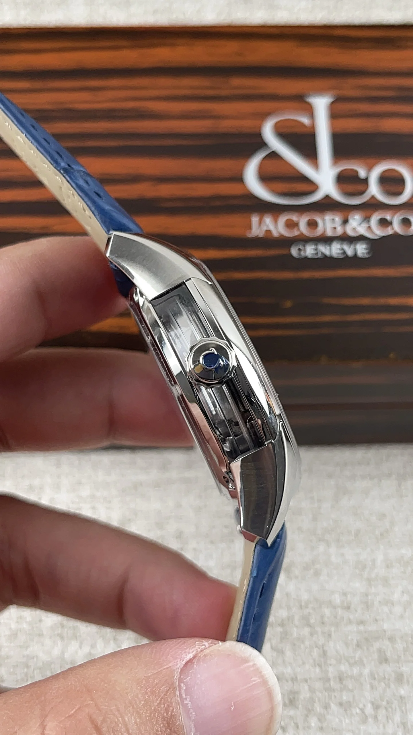 Omega Blue Dial — photographed off the sweep
