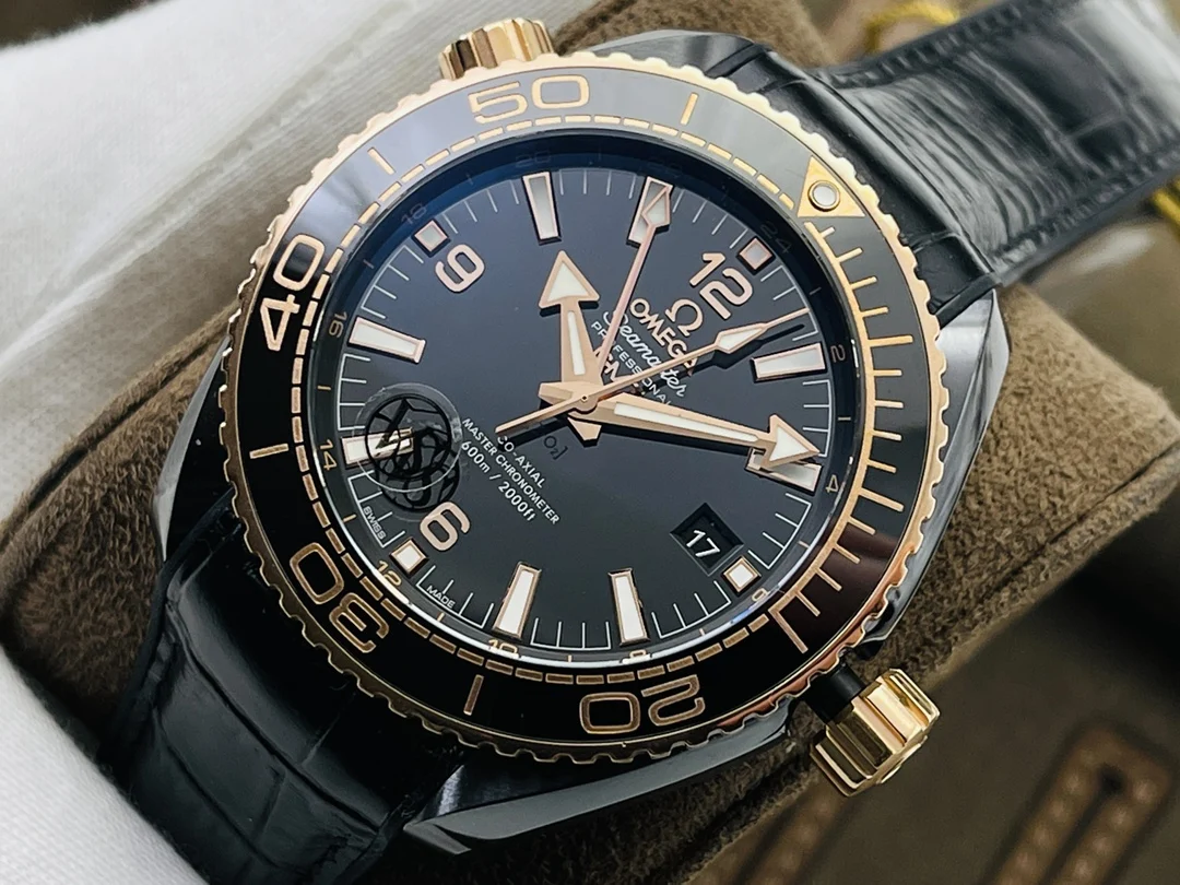 Omega Ceramic Black Dial — photographed off the sweep
