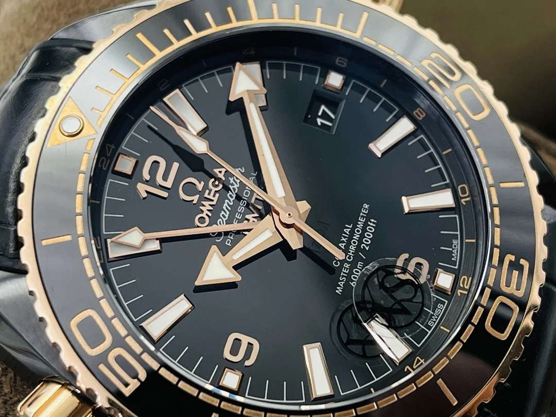 Omega Ceramic Black Dial — photographed off the sweep