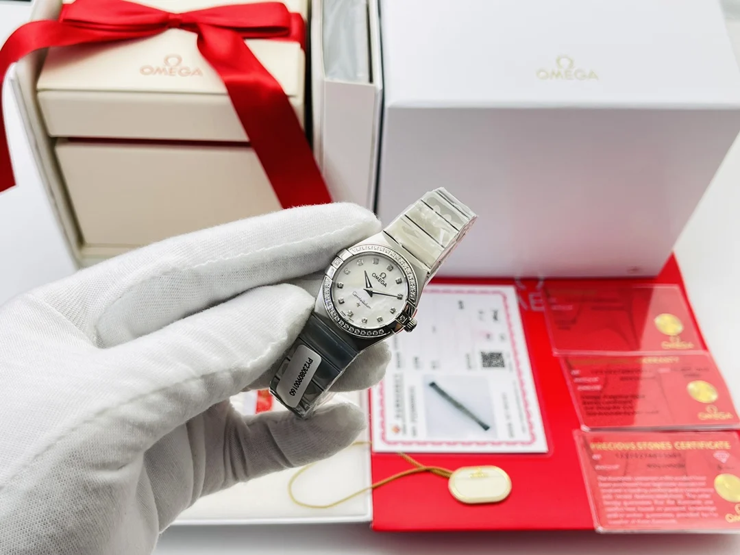 Omega Constellation 123.15.27.60.55.004 — photographed off the sweep