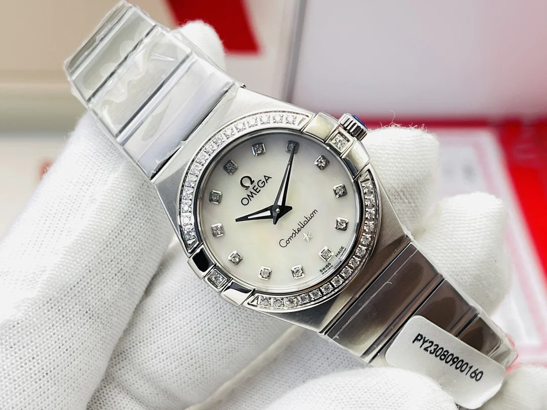 Omega Constellation 123.15.27.60.55.004 — photographed off the sweep