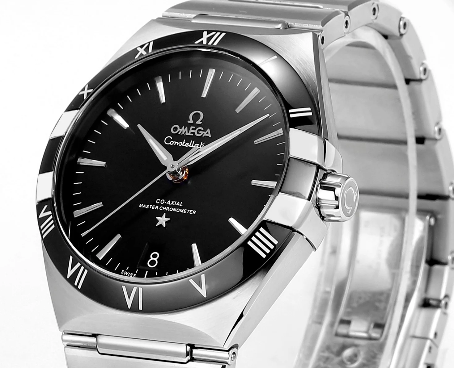 Omega Constellation 131.30.41.21.99.001 — photographed off the sweep