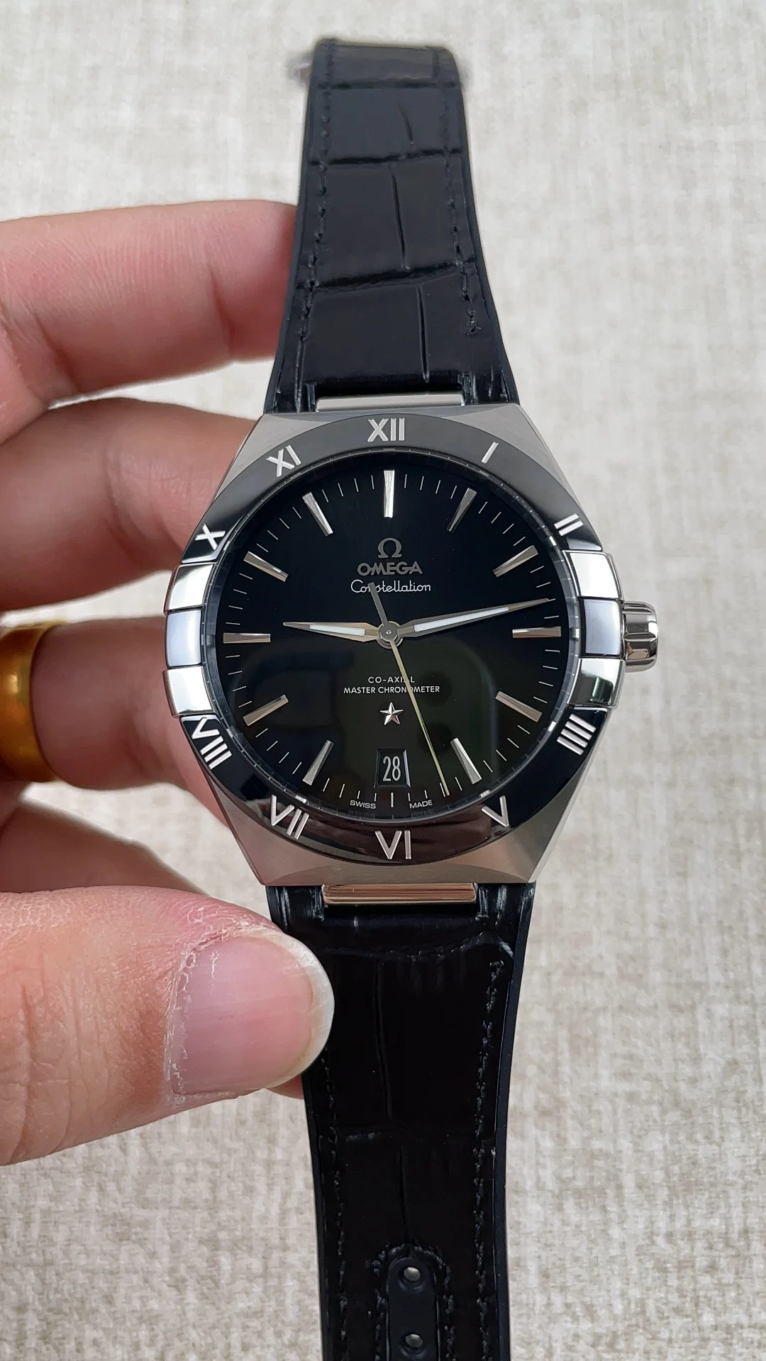 Omega Constellation — photographed off the sweep