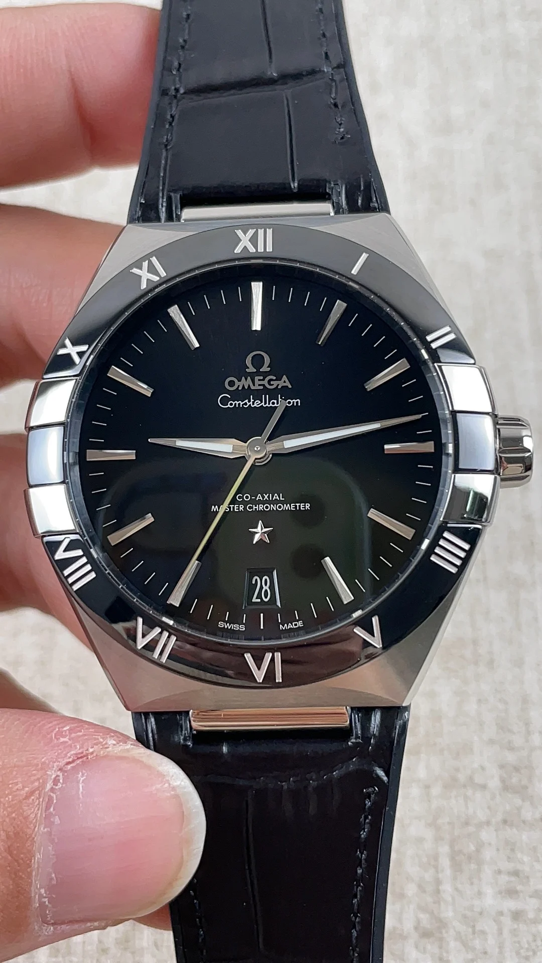 Omega Constellation — photographed off the sweep