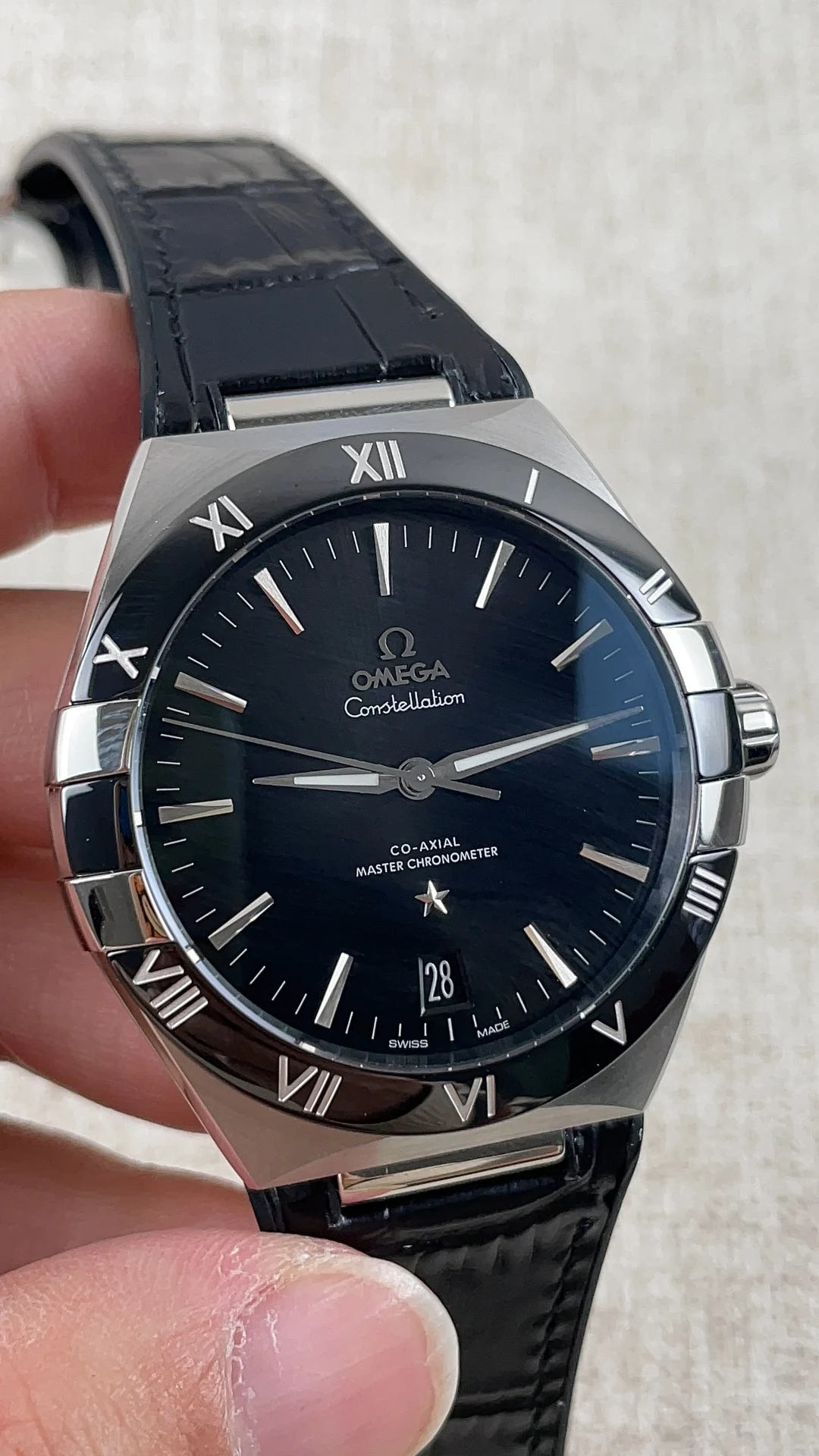 Omega Constellation — photographed off the sweep