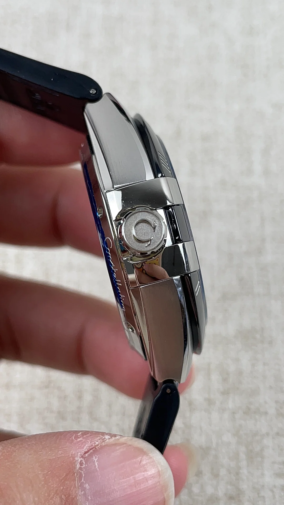 Omega Constellation — photographed off the sweep