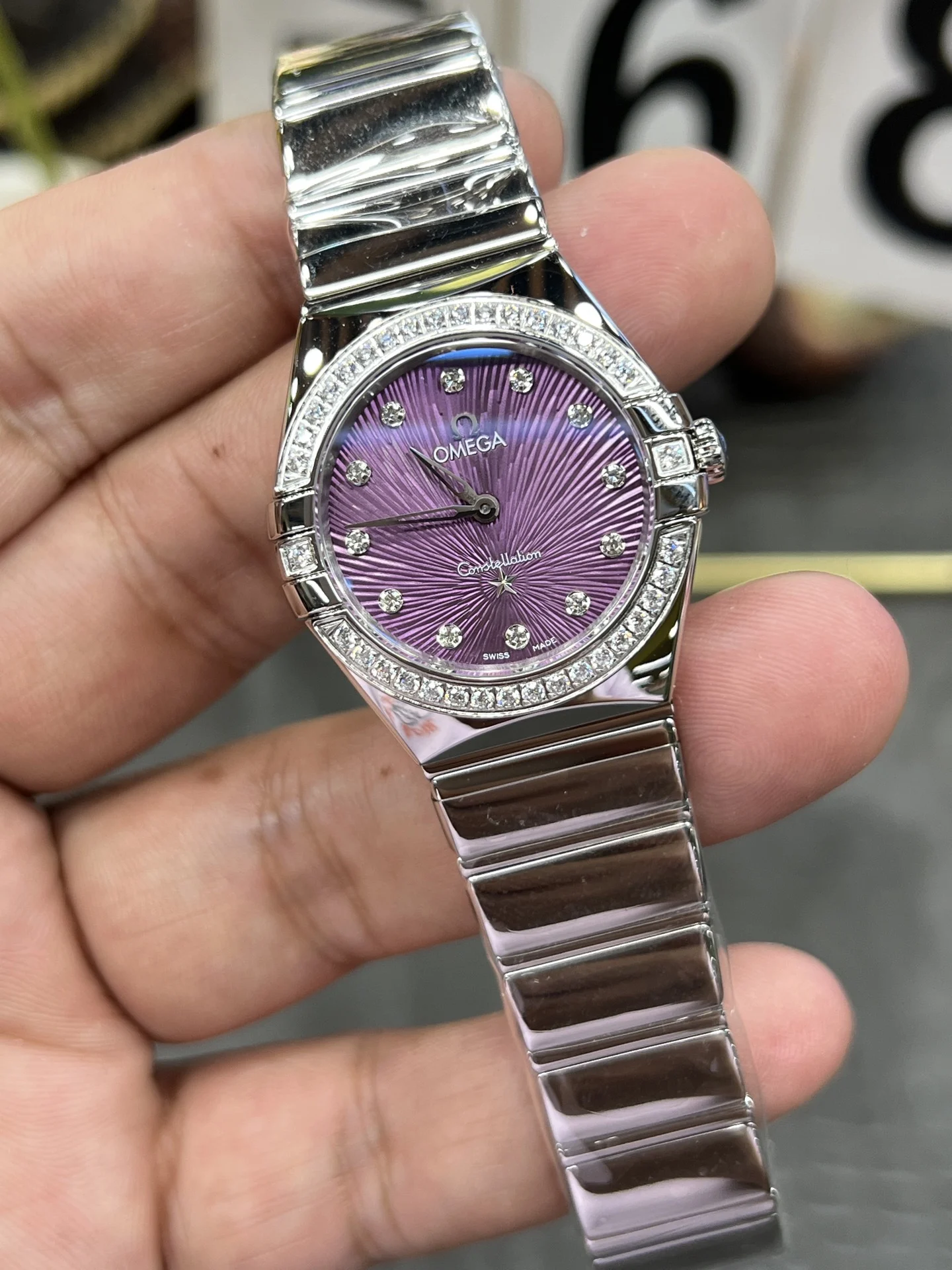 Omega Constellation 27mm — photographed off the sweep