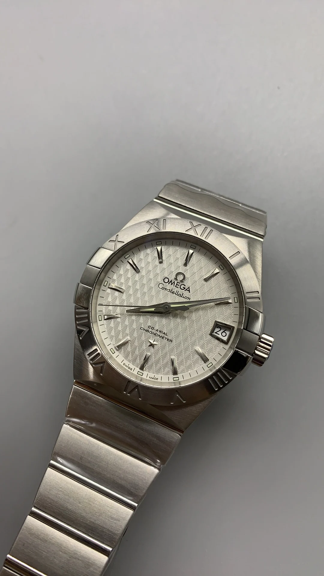 Omega Constellation 38mm — photographed off the sweep