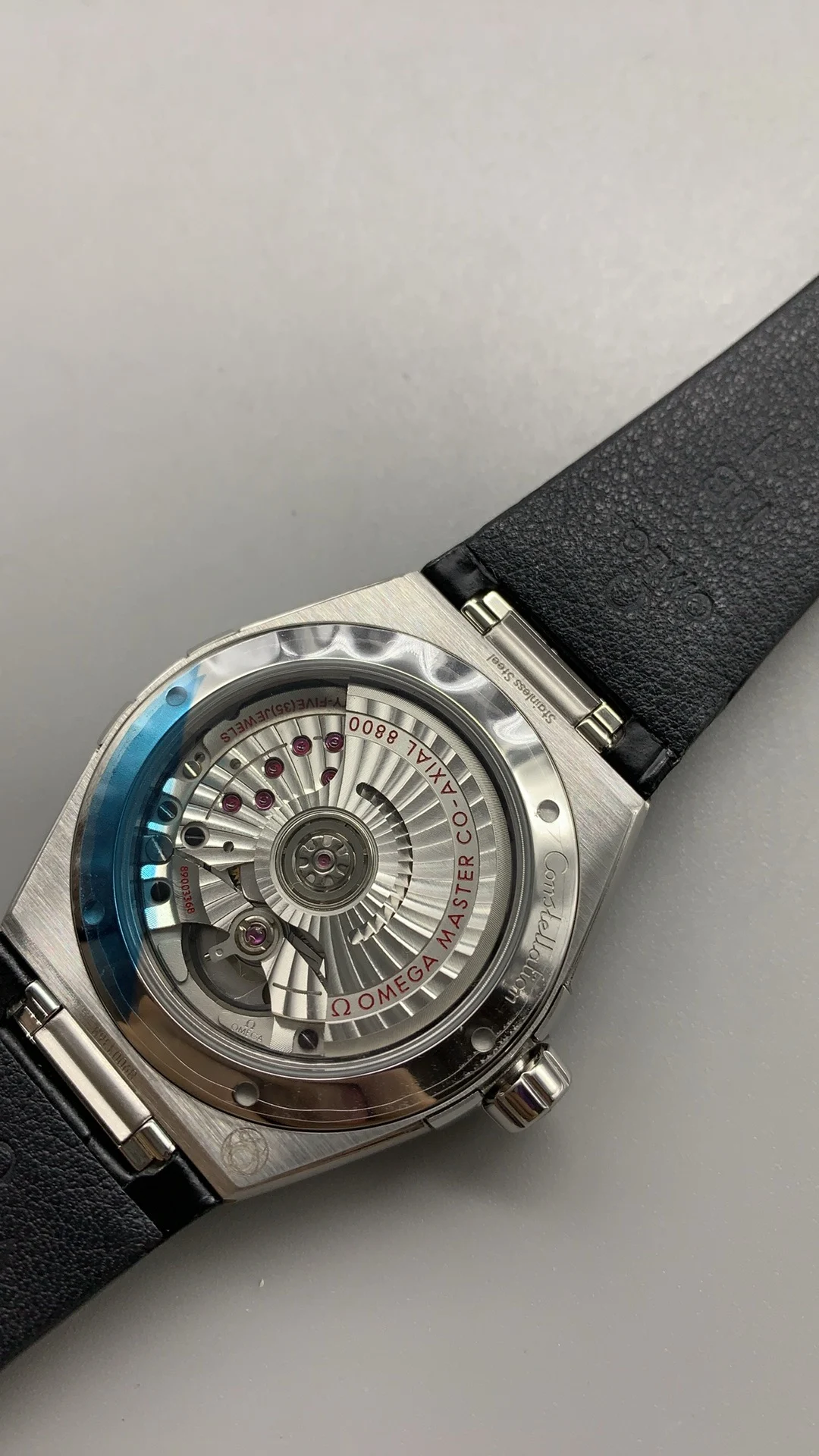 Omega Constellation Black Dial — photographed off the sweep