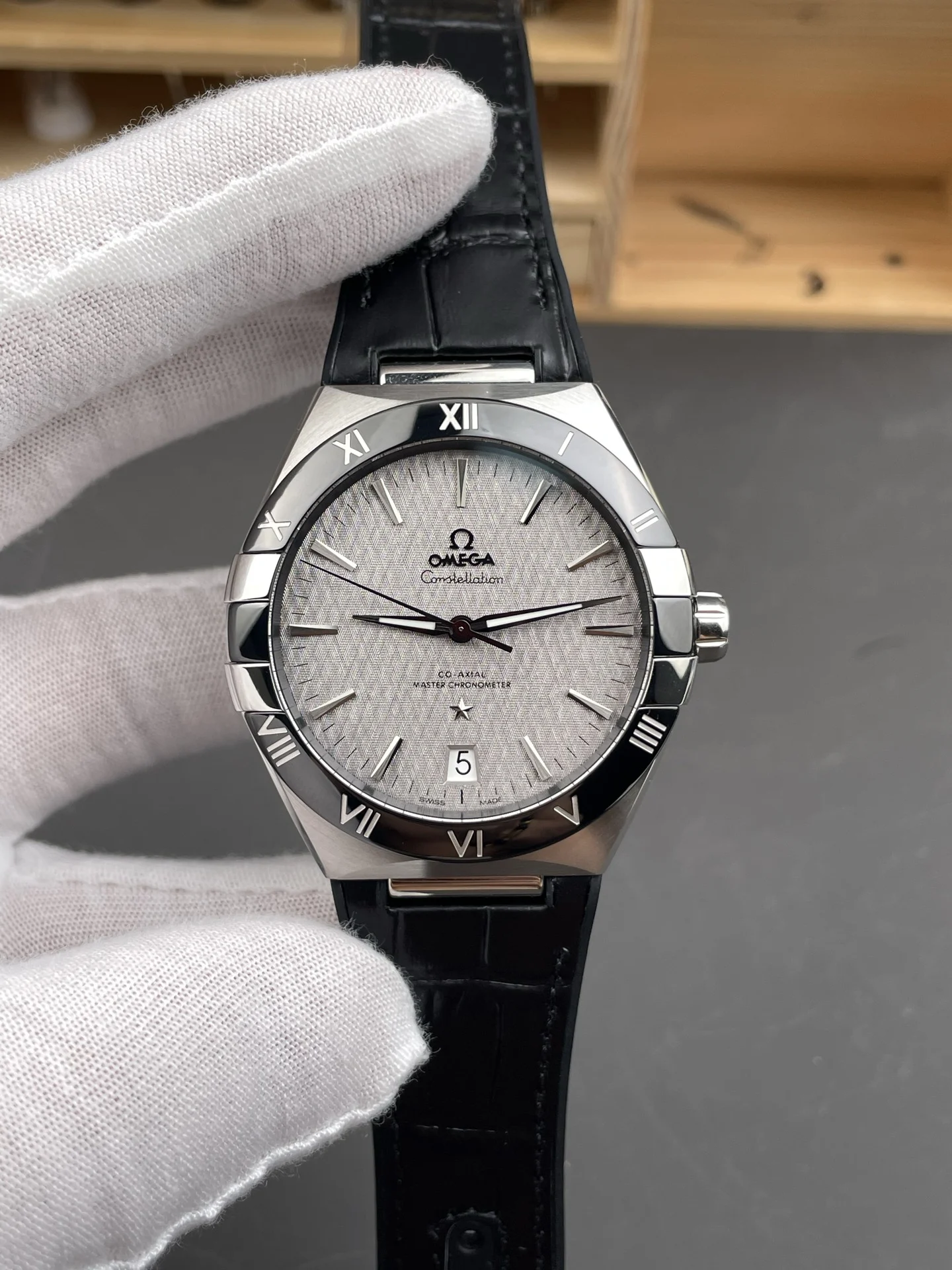 Omega Constellation Ceramic — photographed off the sweep