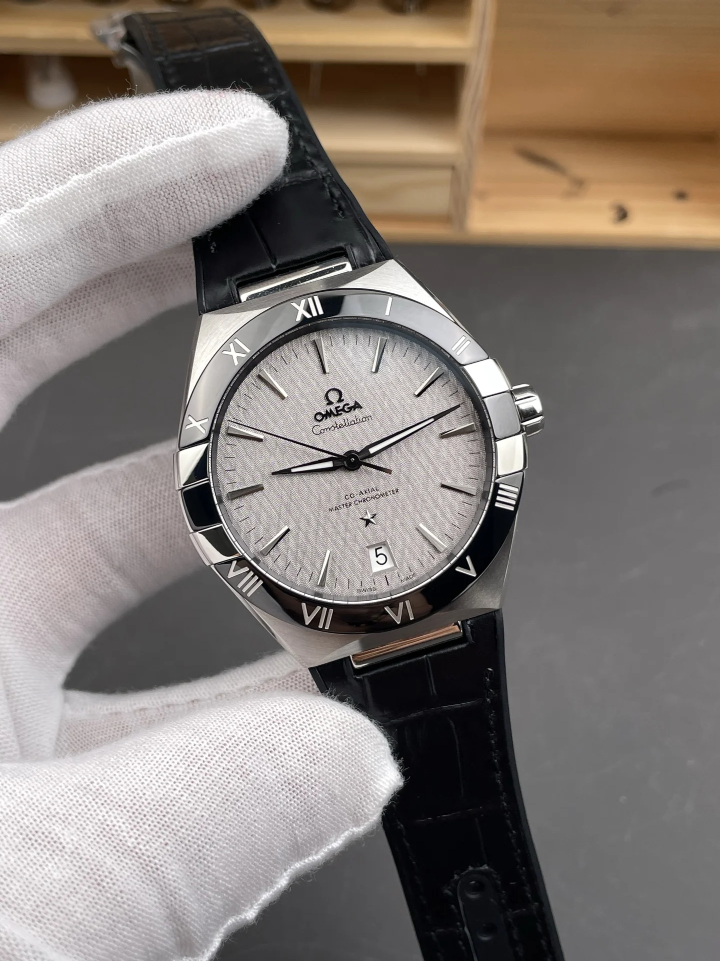 Omega Constellation Ceramic — photographed off the sweep