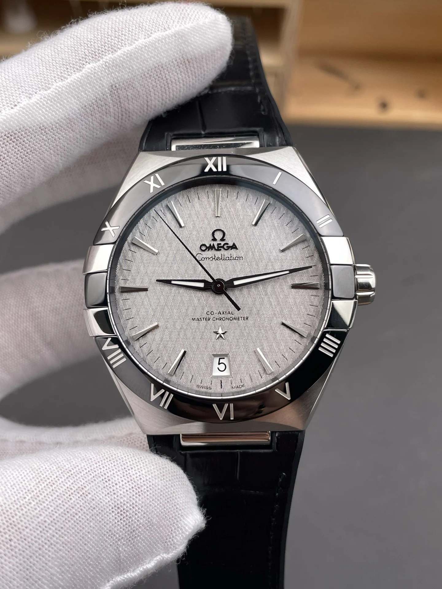Omega Constellation Ceramic — photographed off the sweep