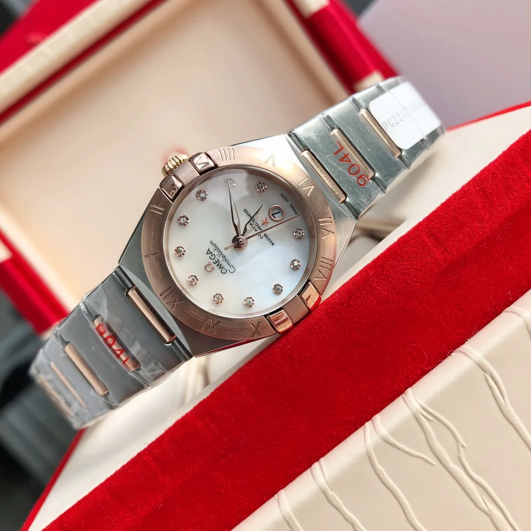 Omega Constellation Diamond-Set 27mm — photographed off the sweep