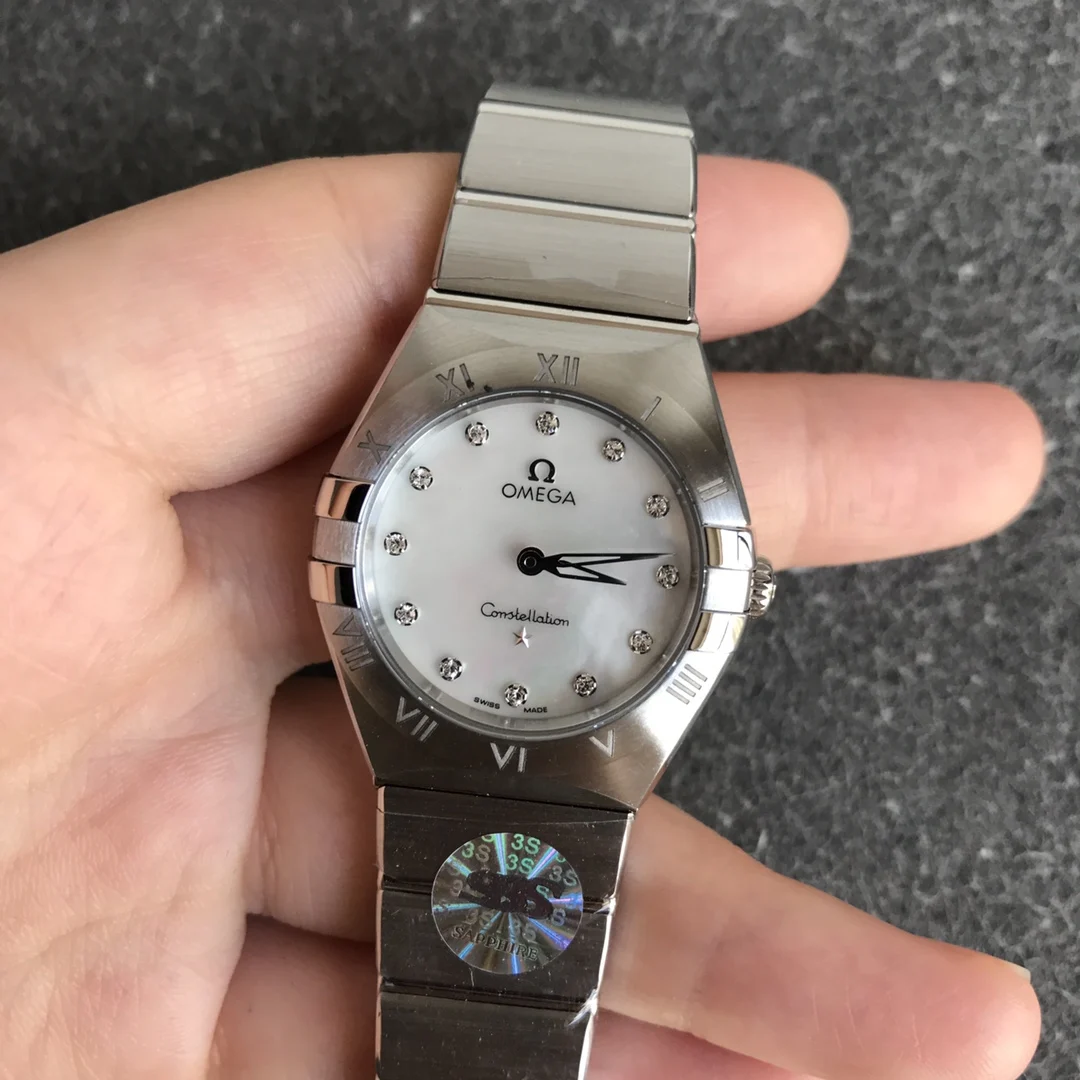 Omega Constellation Red Dial 28mm — photographed off the sweep