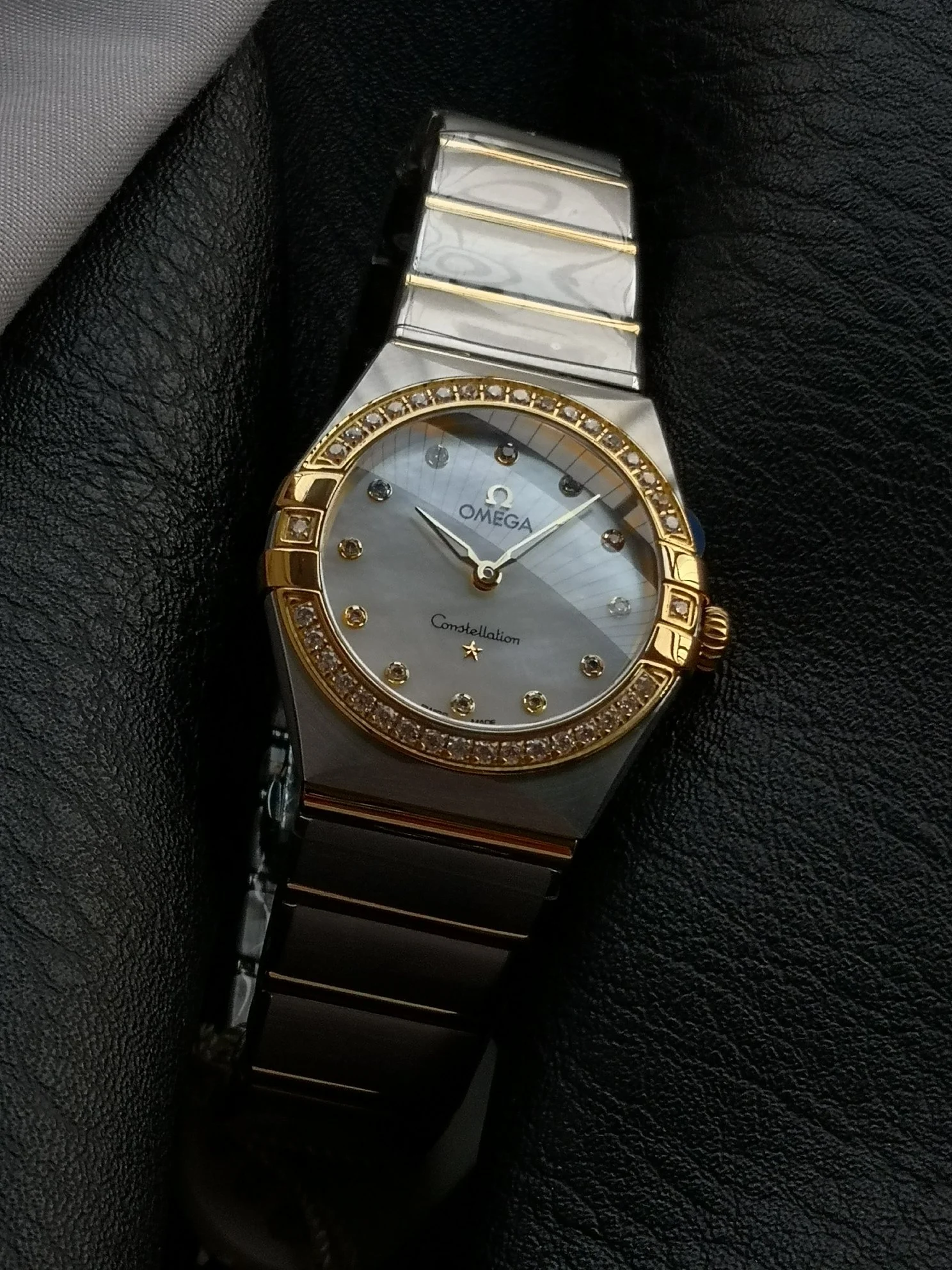 Omega Constellation Sapphire — photographed off the sweep