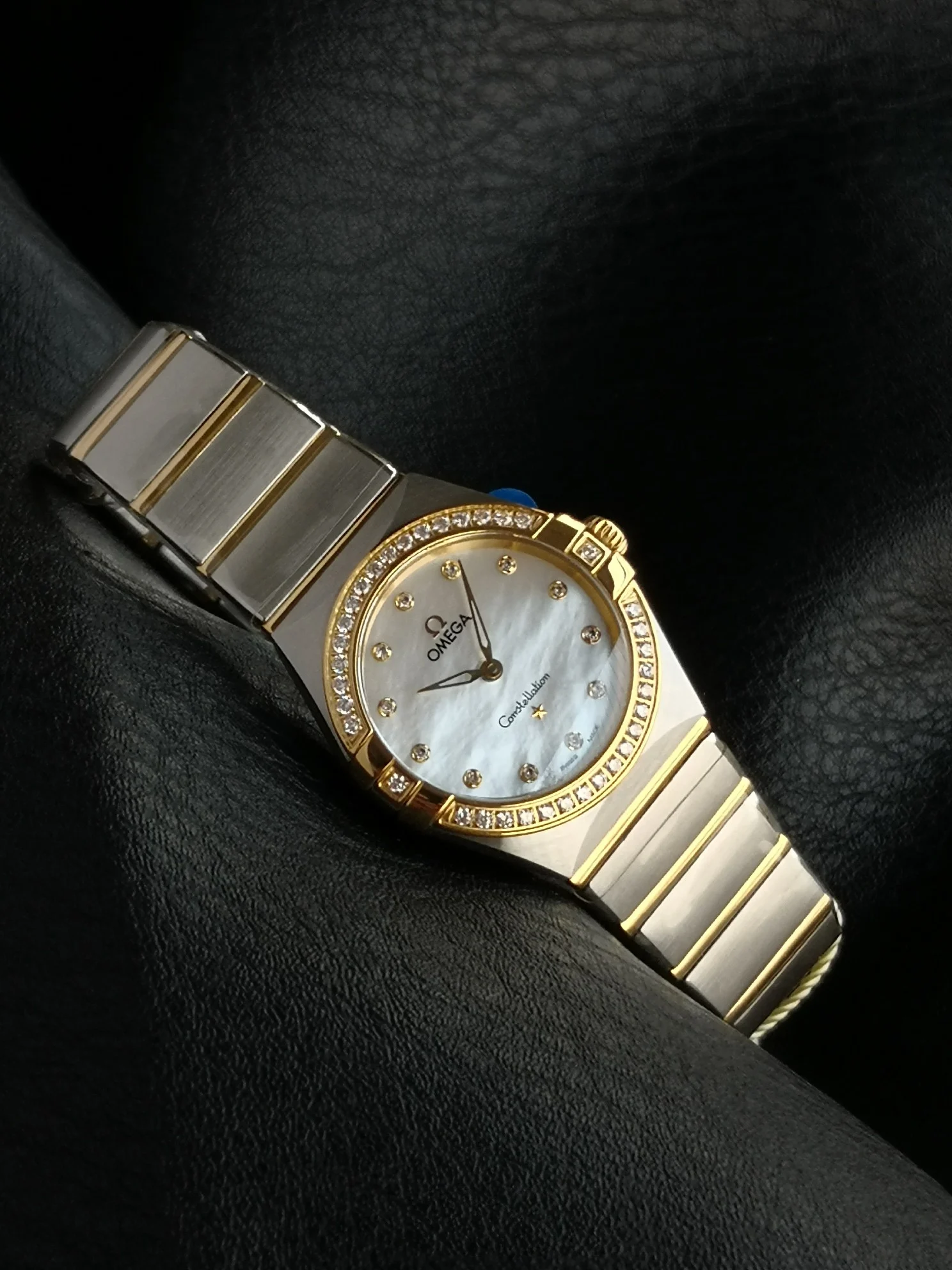 Omega Constellation Sapphire — photographed off the sweep