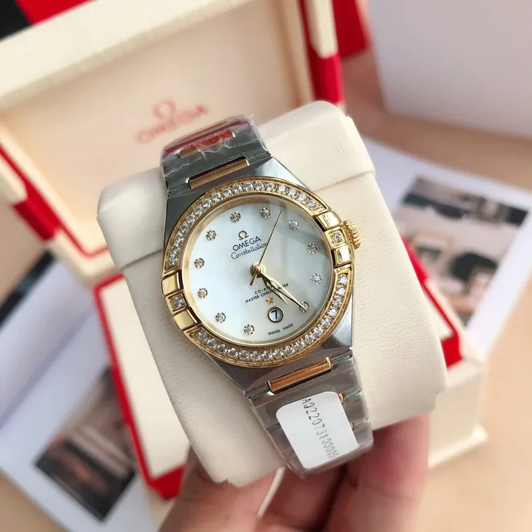Omega Constellation Silver Dial Diamond-Set 27mm
