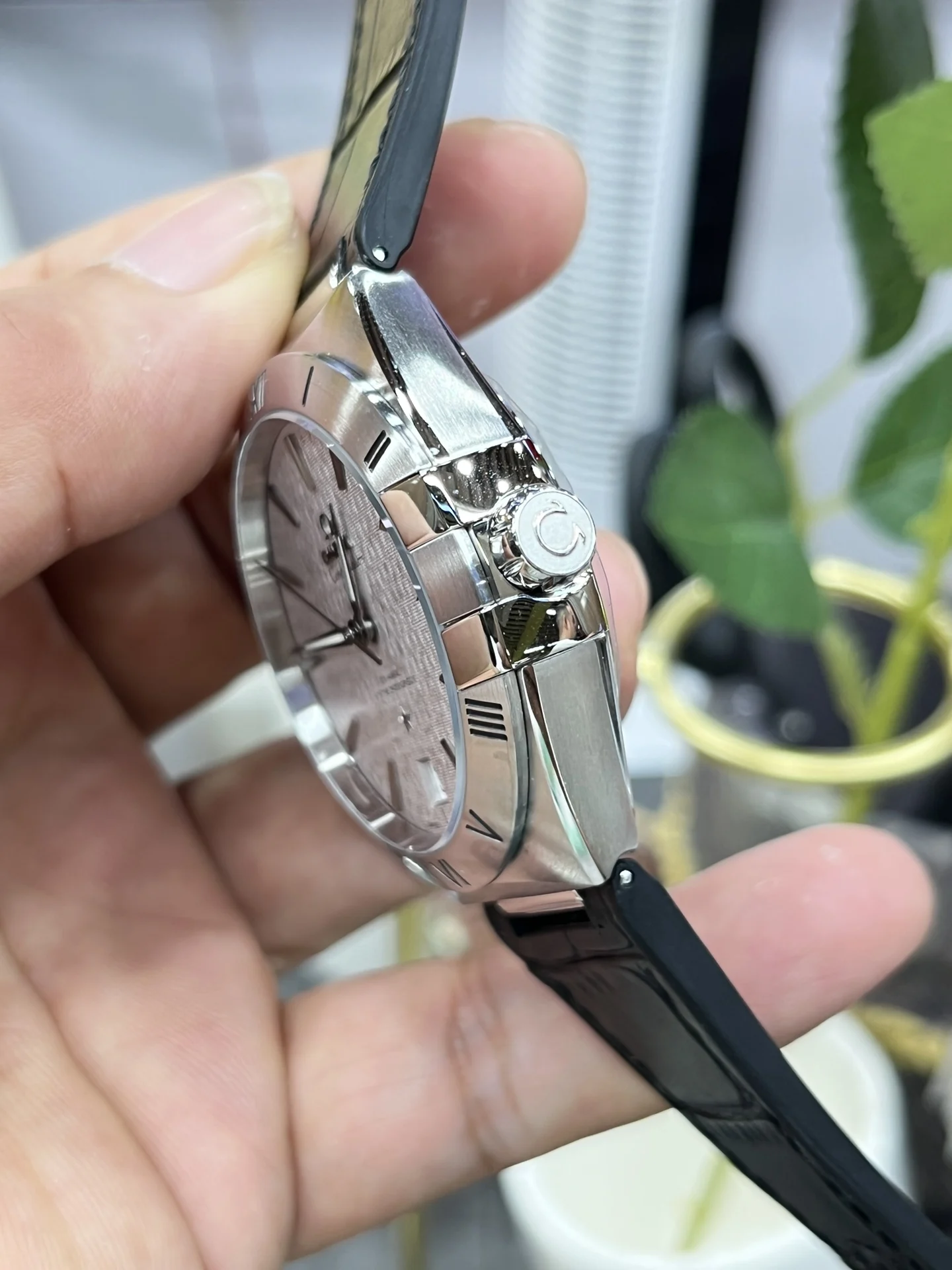 Omega Constellation Silver Dial — photographed off the sweep