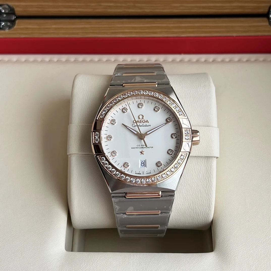 Omega Constellation Steel Black Dial — photographed off the sweep