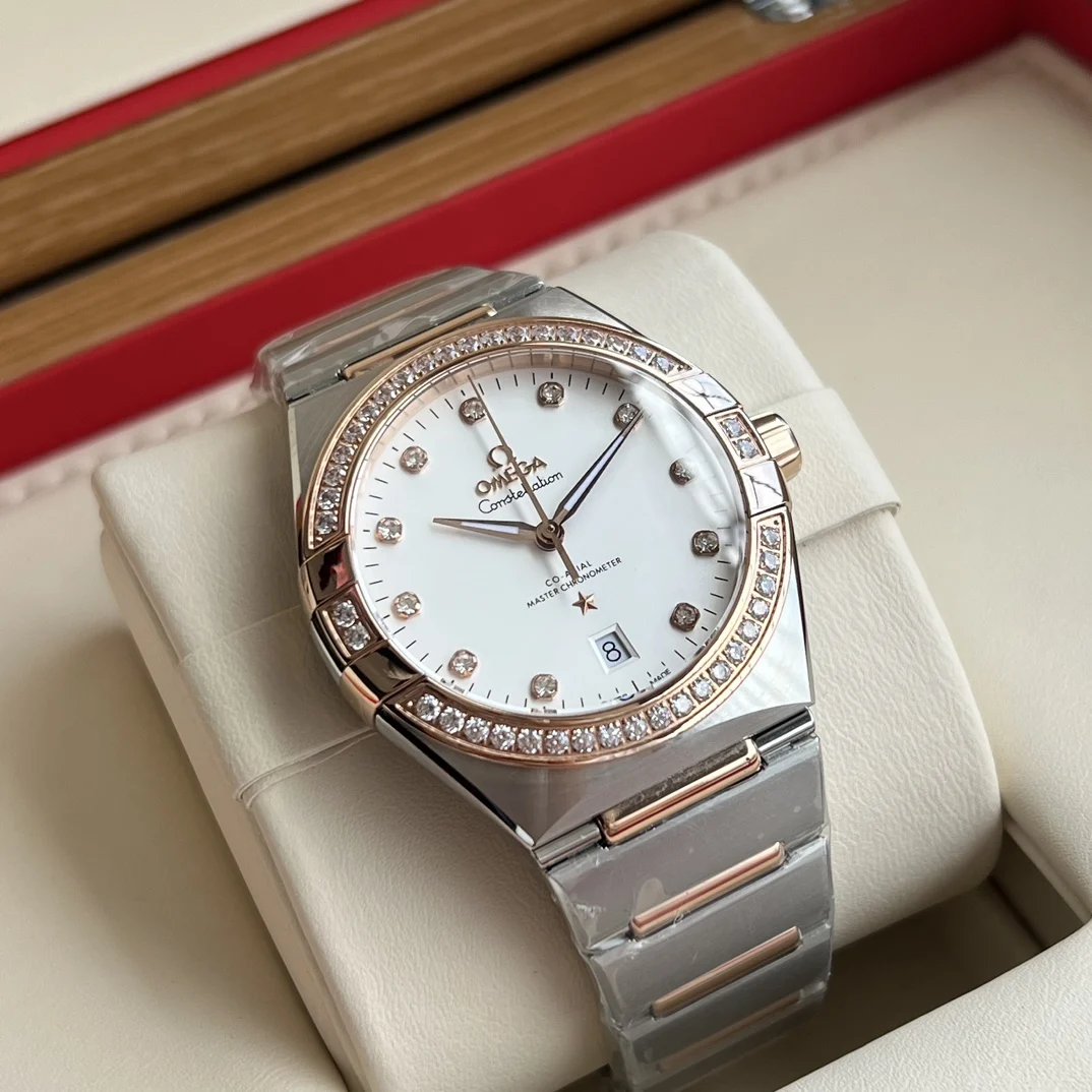 Omega Constellation Steel Black Dial — photographed off the sweep
