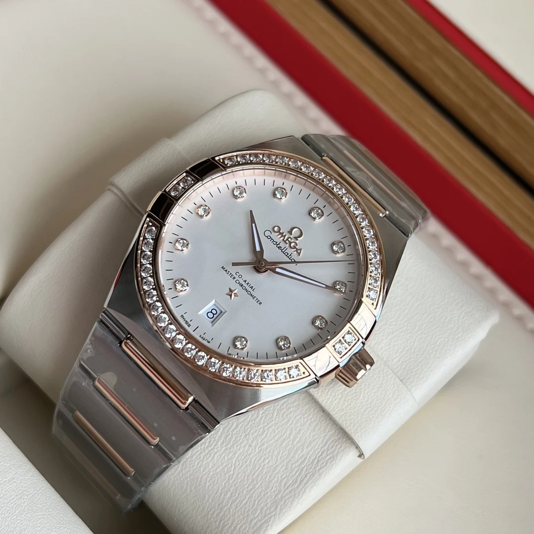 Omega Constellation Steel Black Dial — photographed off the sweep