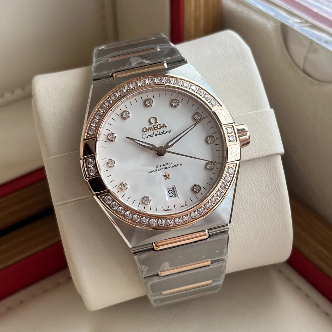 Omega Constellation Steel Black Dial — photographed off the sweep