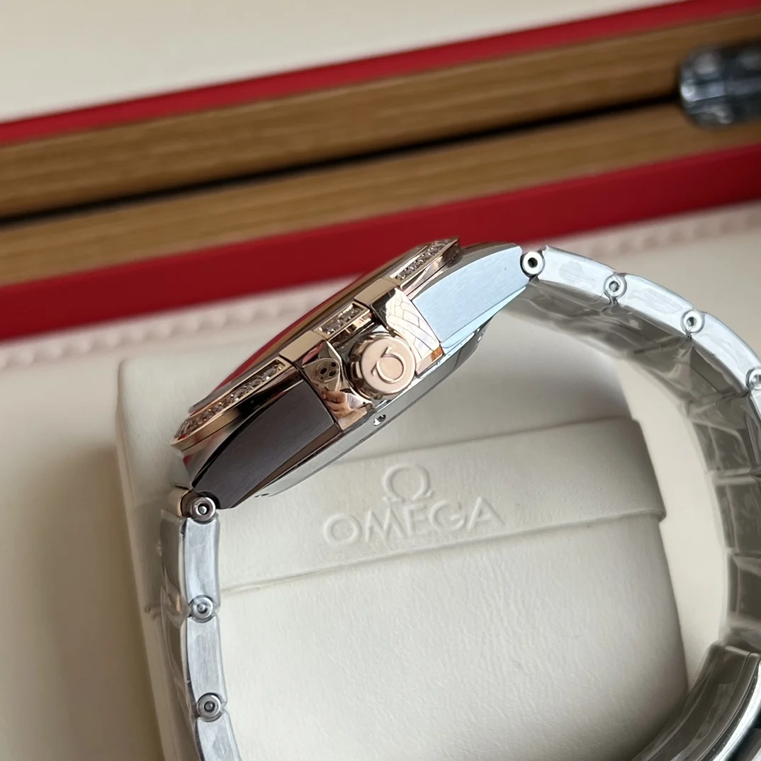Omega Constellation Steel Black Dial — photographed off the sweep