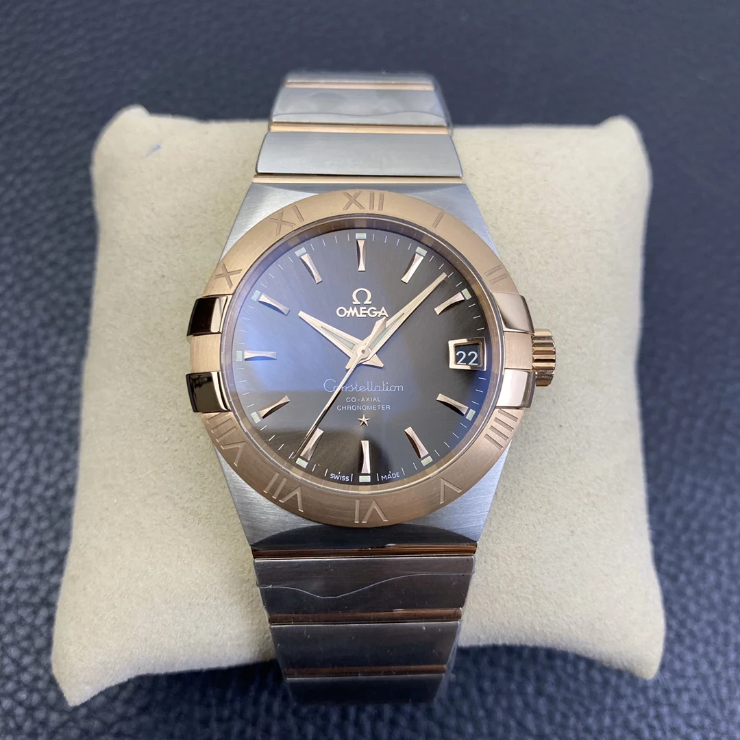 Omega Constellation Two-Tone — photographed off the sweep