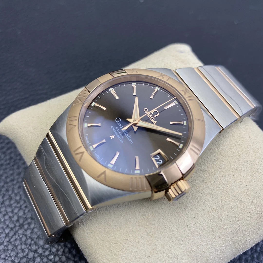 Omega Constellation Two-Tone — photographed off the sweep