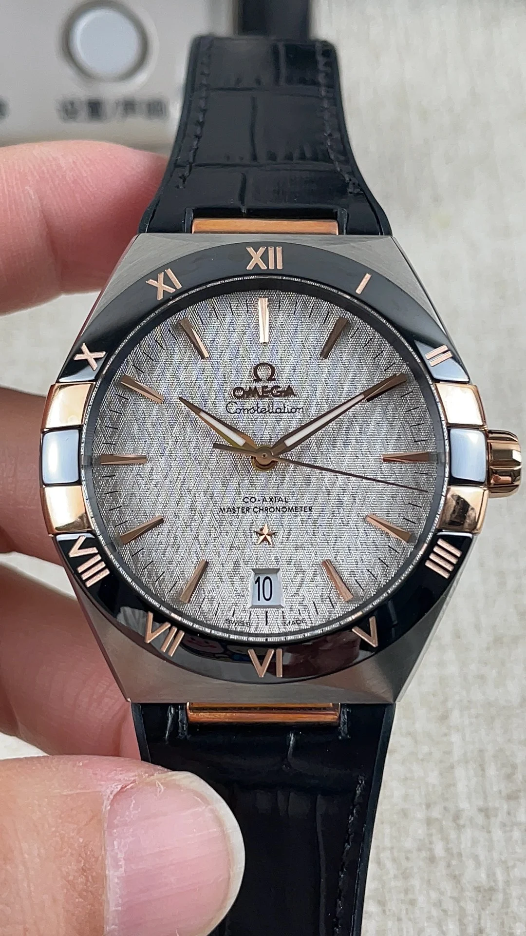 Omega Constellation Two-Tone — photographed off the sweep