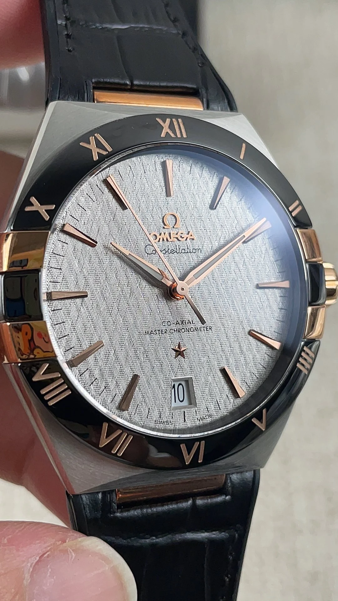 Omega Constellation Two-Tone — photographed off the sweep