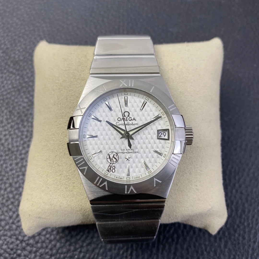 Omega Constellation White Dial — photographed off the sweep