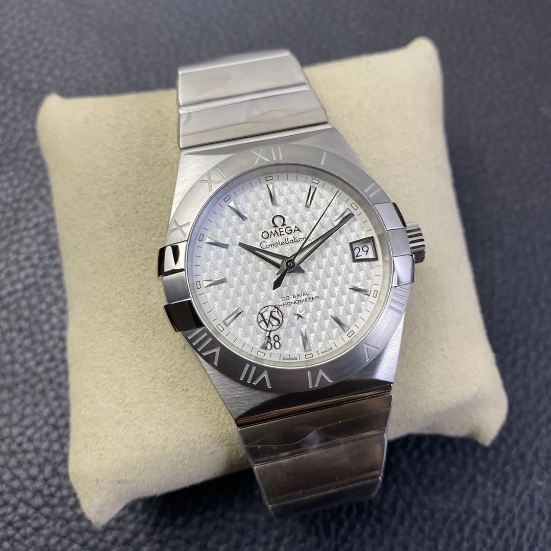 Omega Constellation White Dial — photographed off the sweep