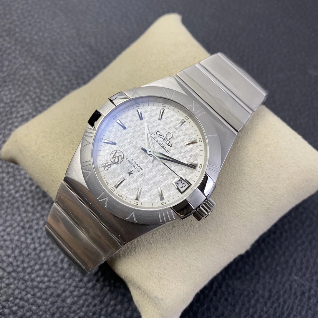 Omega Constellation White Dial — photographed off the sweep