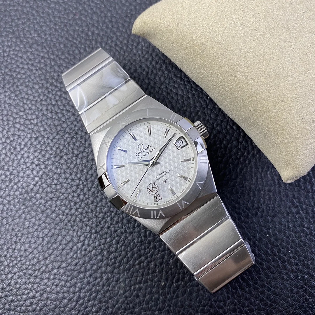 Omega Constellation White Dial — photographed off the sweep