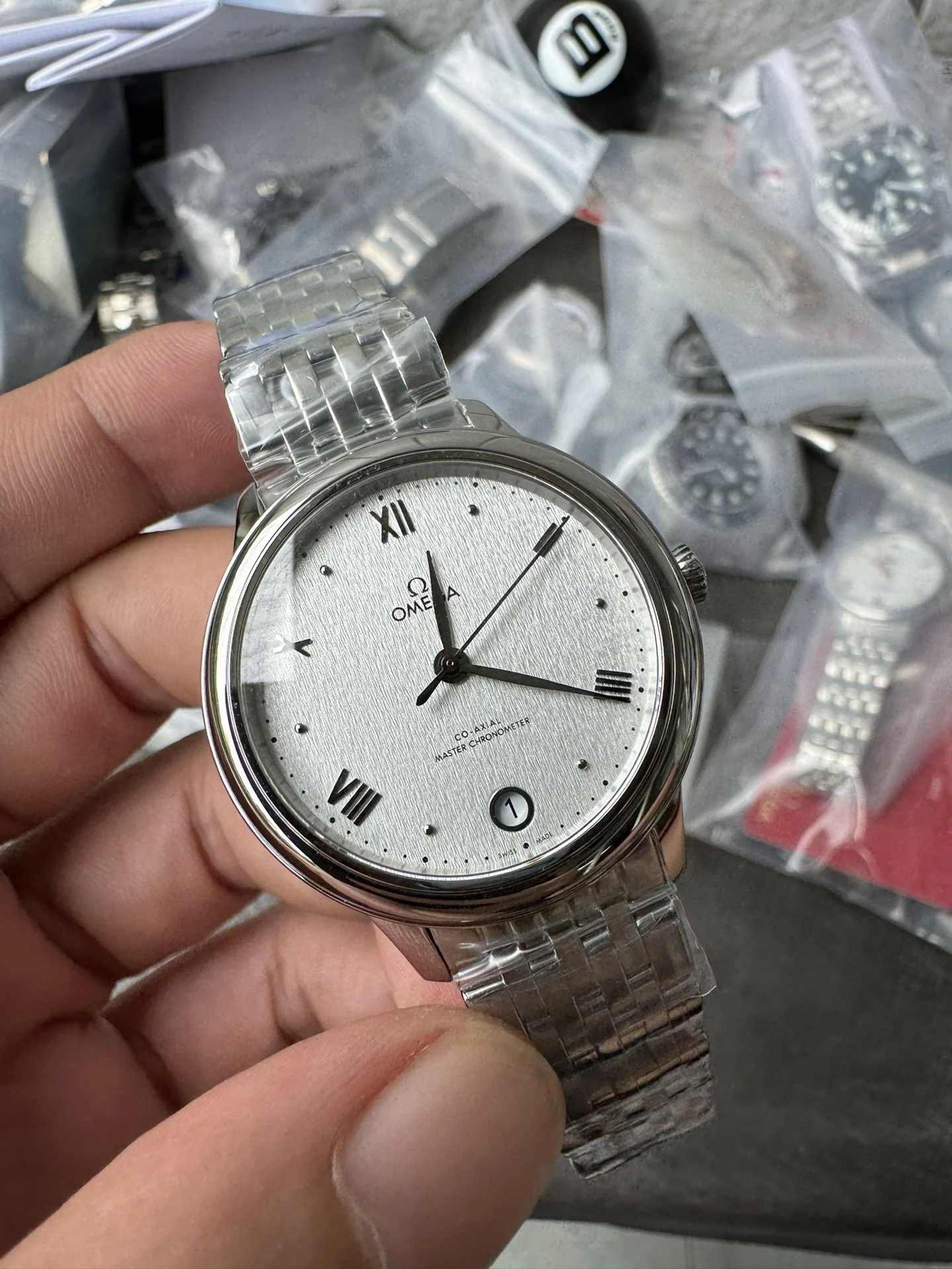 Omega De Ville 34mm — photographed off the sweep