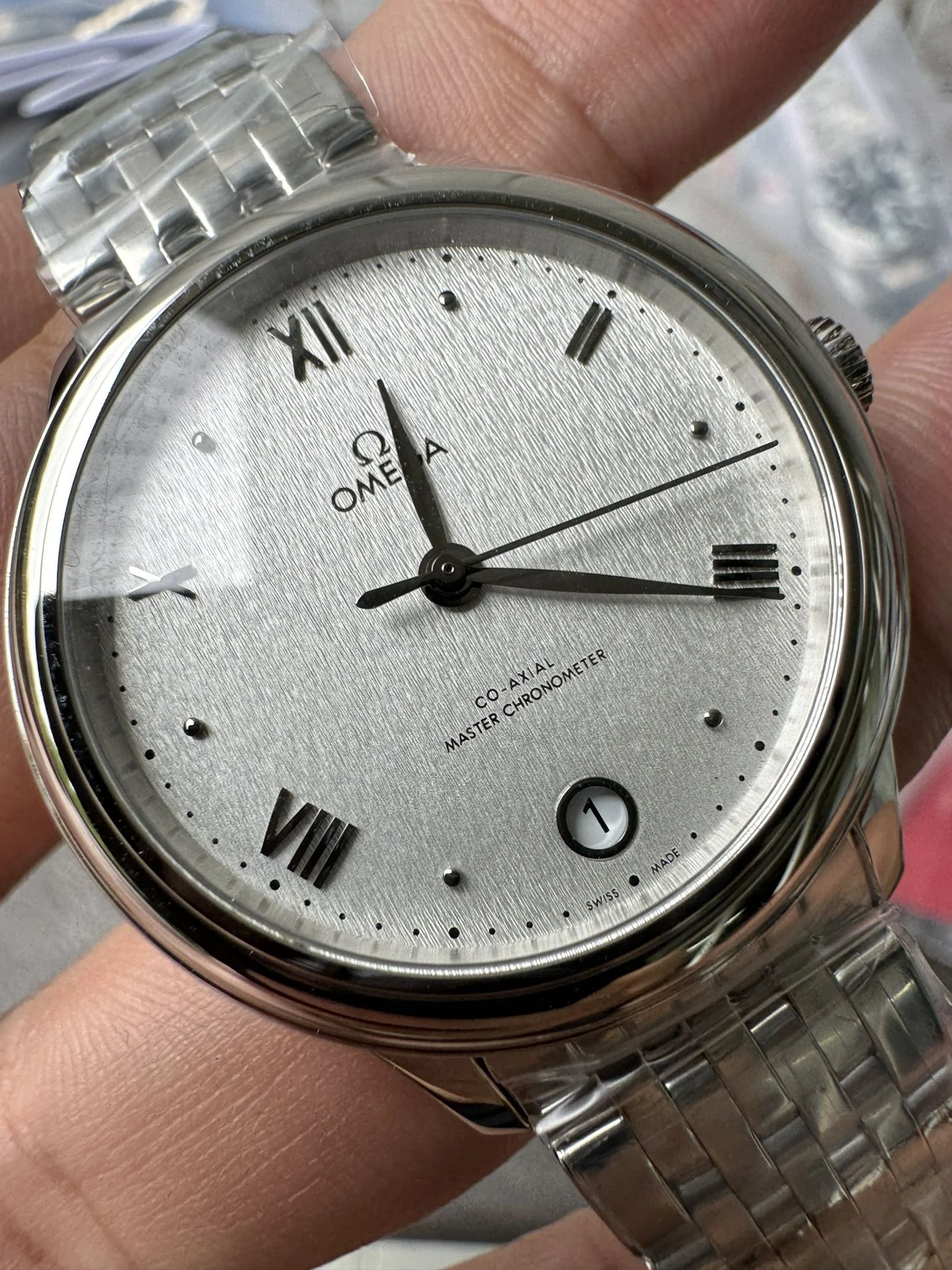 Omega De Ville 34mm — photographed off the sweep