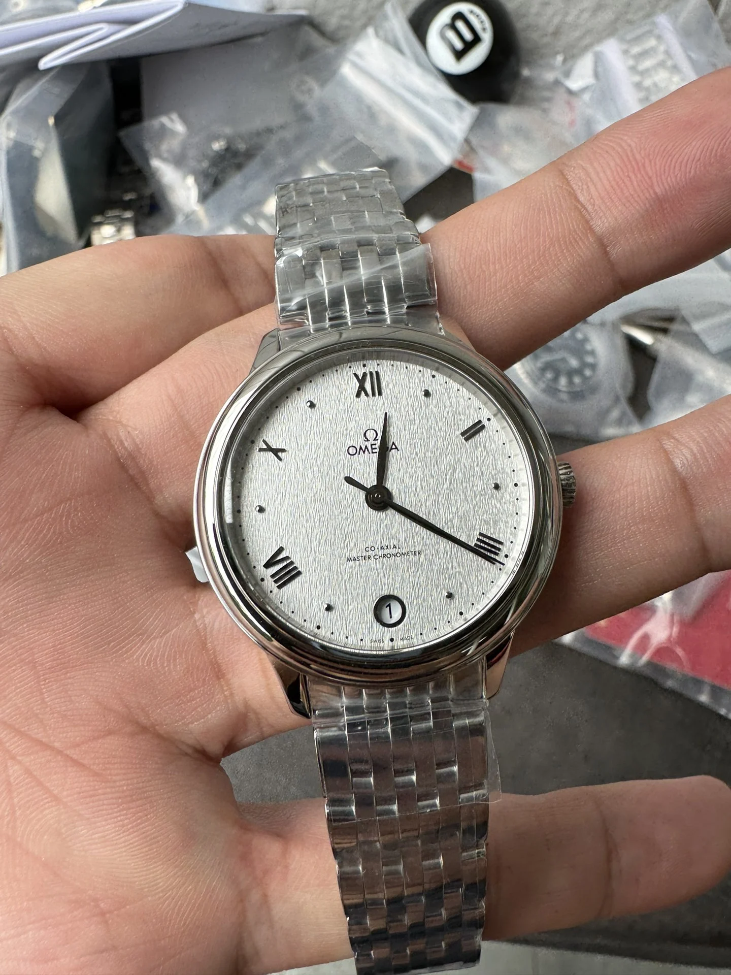 Omega De Ville 34mm — photographed off the sweep